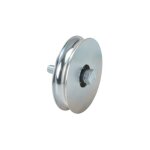 Combi arialdo - roue pour portails avec roulement a pa ne 1 rainure ronde de 80 mm
