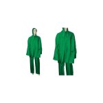 Combinaison impermable en pvc veste et pantalon vert brixo - taille l