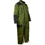 Combinaison de travail enfant tricolore double zip lma zephyr vert / noir 6 ans