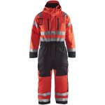 Blaklader - combinaison de travail hiver manches longues haute visibilit 6763 - rouge fluo / noir 42 ...