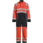 Combinaison de travail manches longues haute visibilit� 6373 - rouge fluo / noir 44