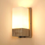 Comely applique murale int�rieure bois, moderne e27 lampe murale design minimaliste, abat - jour en verre ...