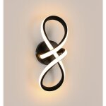 Comely applique murale led moderne 20w en aluminium, luminaire plafonnier led en forme de 8, l29xw10cm, ...