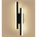 Comely - applique murale int�rieure led, 16w 1800lm lampe murale moderne en acrylique, noir luminaire ...
