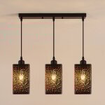 Comely - lustre suspension industrielle vintage 3 lampes e27 plafonnier luminaire �200mm �clairage plafond ...