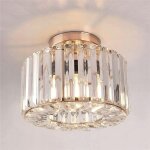 Comely - plafonnier en cristal moderne e27 led plafonnier mini lustre en cristal pour cuisine salle  ...