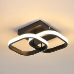 Plafonnier led moderne, luminaire de plafond carr� en acrylique diam�tre 19 cm pour chambre, salon, cuisine, ...