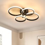 Comely - plafonnier led moderne, 57 w 5400 lm lampe de plafond cr�atif 4 anneaux, moderne luminaire plafonnier ...