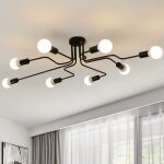 Comely - plafonnier industriel, 8 lumi�res lustre sputnik vintage, moderne suspension luminaire en metal ...