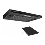 Comfee - hotte aspirante casquette visire - 60cm - 3 vitesses - vacuation et recyclage - led lampe ...