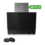 Hotte aspirante inclin�e 60cm - 650m� / h - classe a + + + - 4 vitesses - filtres � charbon inclus - ...