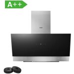 Hotte aspirante inclin�e 90cm 800m� / h classe a + + , 4 vitesses, bldc moteur, evacuation & recyclage, ...