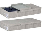 Commode sous lit avec couvercle lot de 2