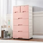 Senderpick ? commode � tiroirs en plastique 6 tiroirs ? rangement mobile sur 4 roulettes ? dimensions ...