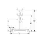 Compac - cric de fosse 1, 3 tonnes double vrin 15486