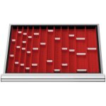 Compartimentage de tiroir stier plaques de cuvettes, blh 50 mm, dimensions int�rieures 600x450 mm, 3 ...