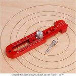 Compas de charpentier en alliage d'aluminium pour tracer des cercles et des arcs, outil de tra�age de ...
