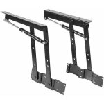 Compas de meuble 2 pi�ces m�canisme � ressort lift up pour plateau charni�re noire