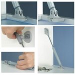 Compas pneumatique � ouverture fractionn�e - charge : 6 kg - d�cor : gris - italiana ferramenta