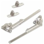 Compas de portes abattantes de meuble avec accessoires superma, nickelé, set de 2 pièces Compas de portes abattantes de meuble avec accessoires superma, nickelé, set de 2 pièces