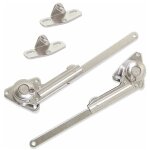 Compas de portes abattantes de meuble avec accessoires superma, nickel�, set de 2 pi�ces