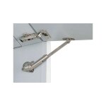 Compas de porte relevable 80� � 100� ? acier nickel� ? amortisseur int�gr� ? pour meubles hauts de cuisine ...