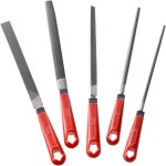 Composition de 5 limes demi - douces - longueur 200 mm - lim200em. j5 - ce produit de marque est neuf. ...