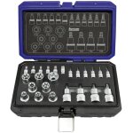 Composition de douilles et d'embouts de vissage 1 / 4'' + 1 / 2'' pour vis torx�, quantit� : 24 pi�ces ...