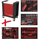 Composition pour servante d?atelier performanceplus p10 avec 180 outils pour 4 tiroirs