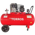 Torros - compresseur mobile � entra�nement par courroie � huile cuve 100 l 2, 2 kw / 3 ch 10 bars 400 ...