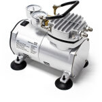 Wiltec - compresseur  membrane arographe airbrush as20w ? monocylindrique, portatif, silencieux ? avec ...