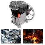 Compresseur d'air 2 cv � piston avec 2 cylindres, poulie � courroie, 960 tr / min