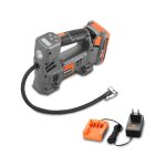 Compresseur d'air batterie - fuxtec fx - e1ci20 - 20v pour pneus, matelas - set batterie 2ah et chargeur ...