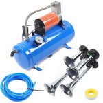 Senderpick ? compresseur d'air 6l 150 psi ? 12v ? klaxon � 4 trompettes ? pieds anti - vibration ? tuyau ...