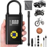 Compresseur d'air portable, gonfleur de pneu de voiture, pompe � v�lo, mini compresseur de voiture, affichage ...