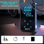 Compresseur � air portatif, gonfleur pneus voiture sans fil avec led et port c usb 150 psi, batterie ...