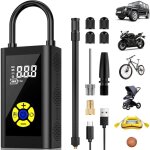 Compresseur � air portatif, version gonfleur pneus voiture pompe a velo mini compresseur de voiture �cran ...