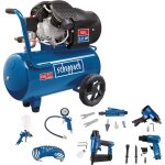 Compresseur bicylindre hc55dc - 50l - lubrifi� - 10bar - 2200w / 3ps - 412l / min de d�bit d'aspiration ...