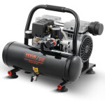Compresseur deair sans huile, reservoir acier 4 l, 635 w, 1, 5 cfm, 7 bar, pression max 120 psi, compresseur ...