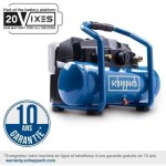 Compresseur sans fil avec starterkit 2ah + batterie 2ah c - act160 / 6 - x - set 2. 5 - scheppach