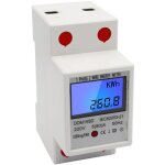 Compteur d'�nergie monophas� sur rail din 5 80a 220v 50hz, compteur �lectronique kwh avec r�tro�clairage ...