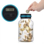 Compteur de tirelire numérique, pot de comptage automatique de pièces, bote d'économie d'argent, conteneur ... Compteur de tirelire numérique, pot de comptage automatique de pièces, bote d'économie d'argent, conteneur ...