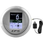 Compteur de vitesse gps marin l�ger, compteur de vitesse automatique de bateau en acier inoxydable de ...