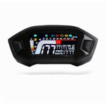 Compteur de vitesse moto tachym�tre universel lcd compteur kilom�trique num�rique jauge de niveau de ...