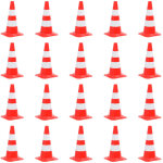 C�nes de signalisation r�fl�chissants 20pcs rouge et blanc 50cm