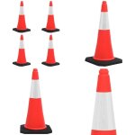 C�nes de signalisation r�fl�chissants � base lourde 4 pcs 75 cm - c�ne de signalisation - c�nes de signalisati ...