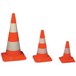 Cone de signalisation rouge / blanc 300mm schake