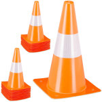 Cônes de signalisation, x18, football, dressage, plots chantier 30 cm, circulation, réfléchissants, orange ... Cônes de signalisation, x18, football, dressage, plots chantier 30 cm, circulation, réfléchissants, orange ...