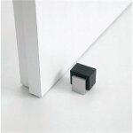 Confalonieri - but�e de porte design - d�cor : noir / alu - hauteur : 30 mm - largeur : 30 mm - mat�riau ...