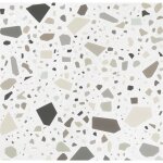 Eiffel art construction - carrelage sol / mur terrazzo multicouleur 18, 6x18, 6 cm confetti bianco beige ...